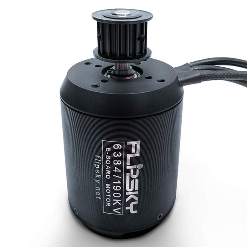 Flipsky BLDC Belt Motor with Pulley 10mm Shaft 6384 190KV 4000W for Electric Skateboard Blushless DC Motor for Electric Bike Sensered Motor for SK8 - Image 1